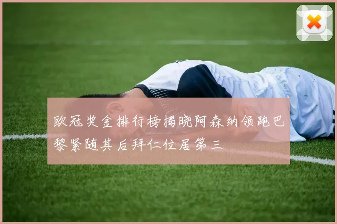 欧冠奖金排行榜揭晓阿森纳领跑巴黎紧随其后拜仁位居第三